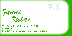 fanni kulai business card